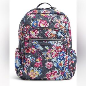 Vera Bradley Women's Cotton Campus Backpack, Pretty Posies